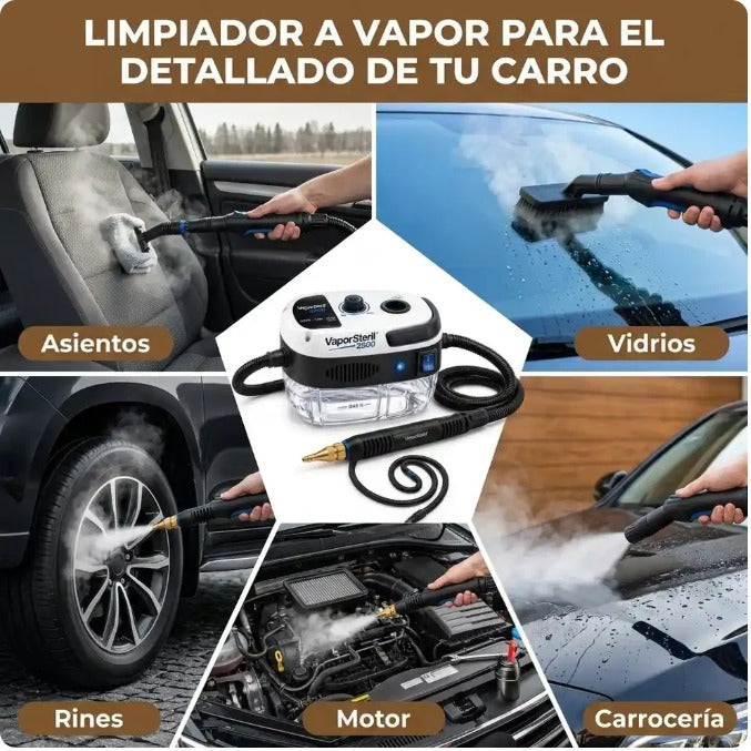 Limpiador a Vapor Portátil 2500W PRO™ | Adiós grasa pegada al instante